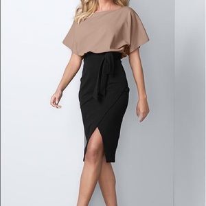 NWOT Black and Tan Dress